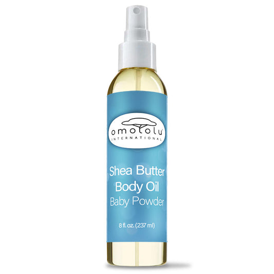 Shea Butter Body Oil - Baby Powder (Family Pack of 12)